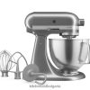 Занаятчийска серия 5 квартов миксер с накланяща се глава и първокласни точки на докосване метален хром 462TT32 уреди KitchenAid