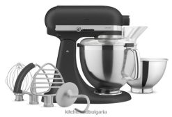 занаятчийска серия 5 квартов миксер с накланяща се глава с първокласен пакет аксесоари имперско черно 462TT5 уреди KitchenAid