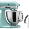 пакет със стойност занаятчийска серия 5 квартов миксер с накланяща се глава и бъркалка с гъвкави ръбове аква небе 462TT84 уреди KitchenAid